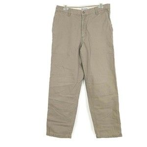 Columbia Mens 32 x 32 Pants Tan Khaki Outdoor Hiking Straight Zip Pockets